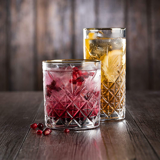 Whiskey Glasses 11.7 oz - PASABAHCE TIMELESS - Set of 12
