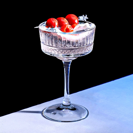 Champagne flutes and coupe glasses