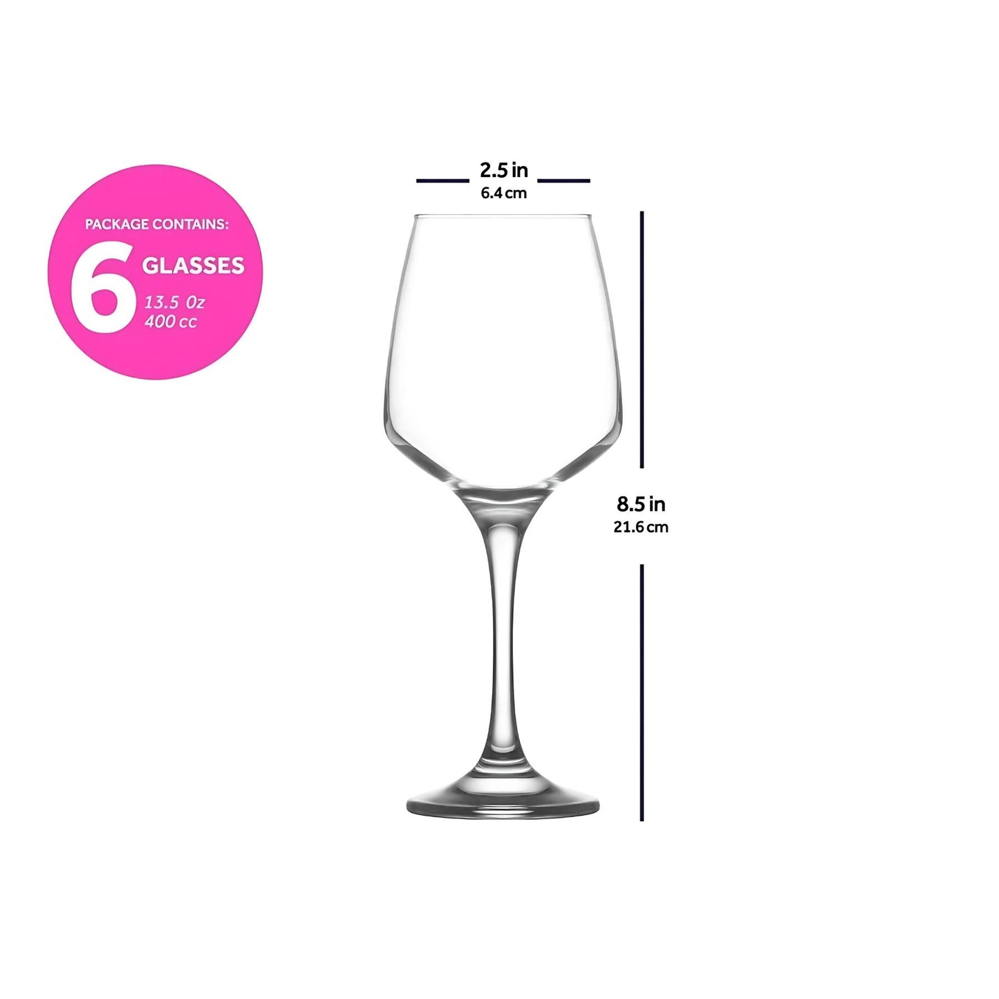 Wine Glasses 14 Oz - LAV LAL - Set of 6