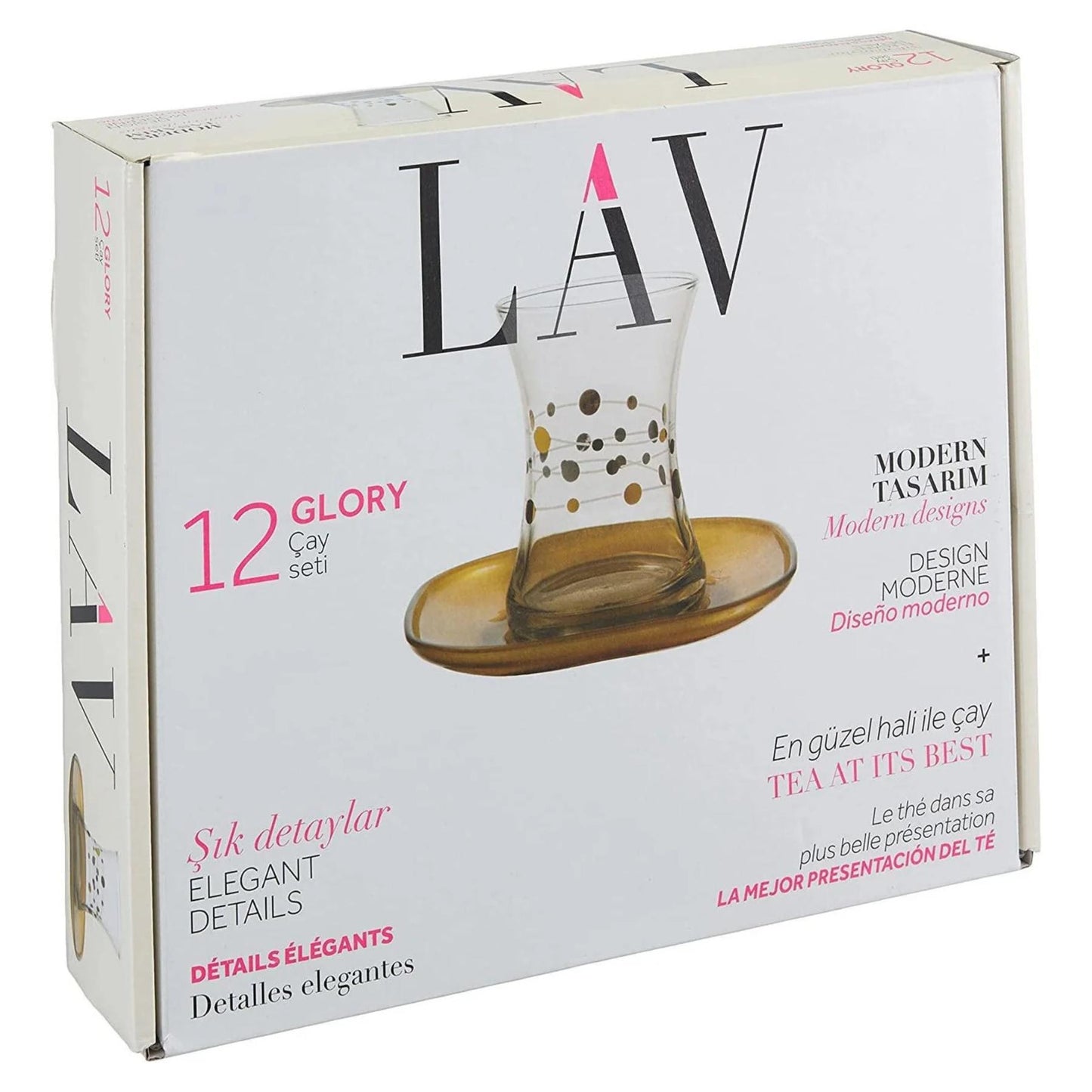 Teacup & Saucer Set 6 Oz - LAV GLORY - Set of 12