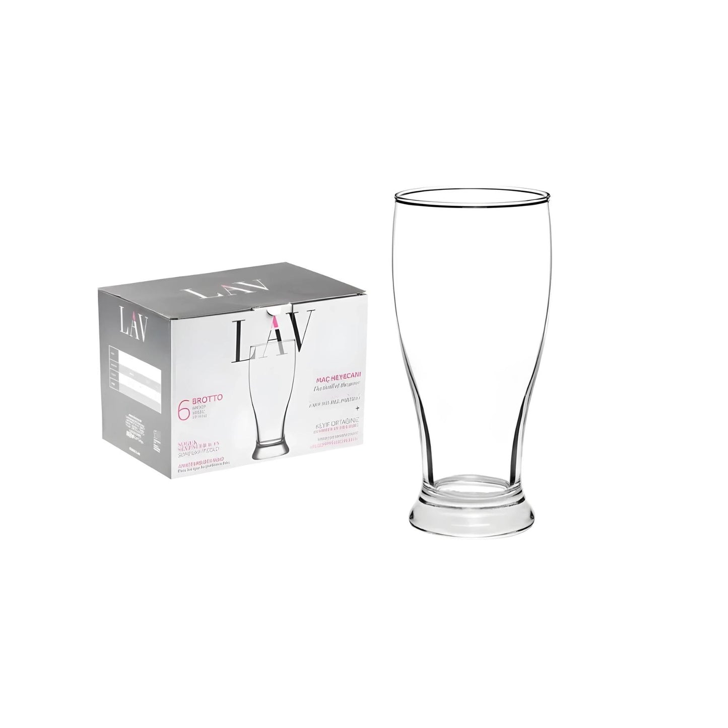 Beer Glasses 20 Oz - LAV BROTTO - Set of 6