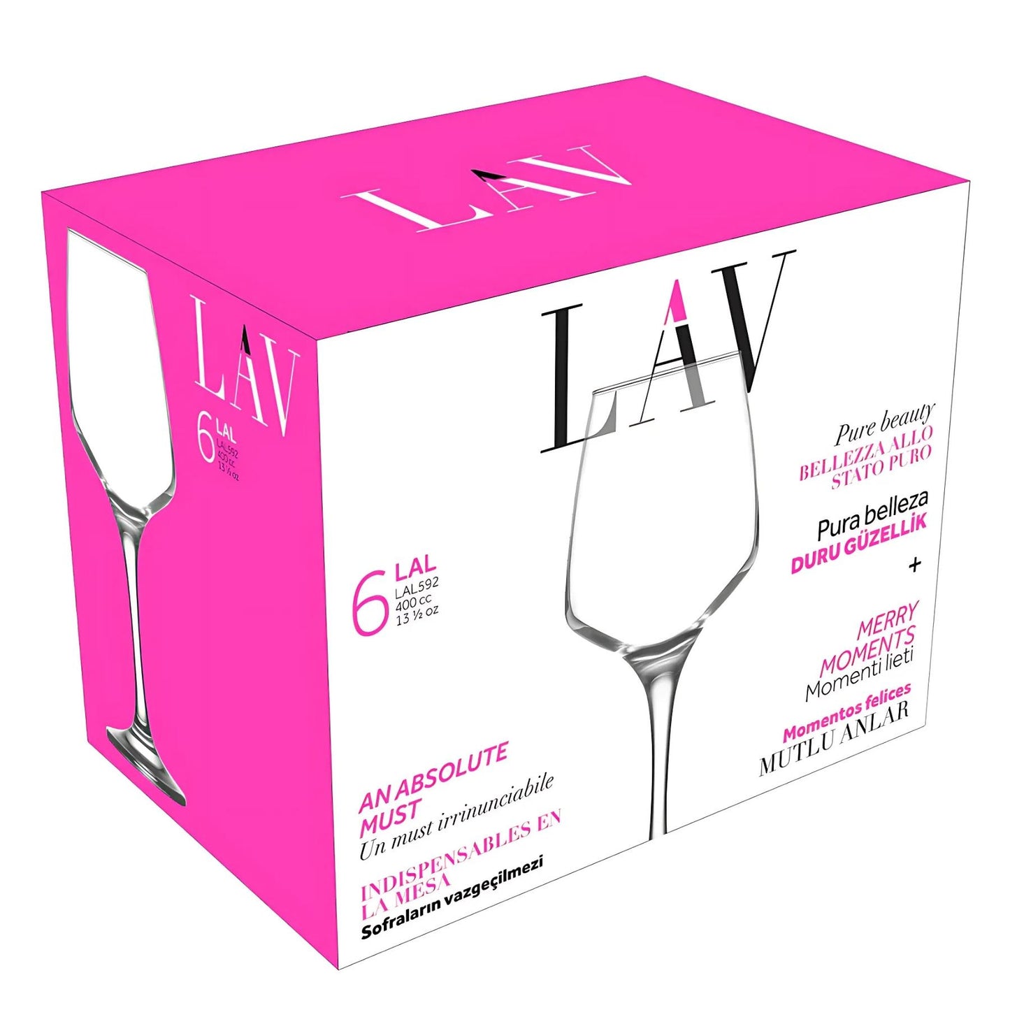 Wine Glasses 14 Oz - LAV LAL - Set of 6