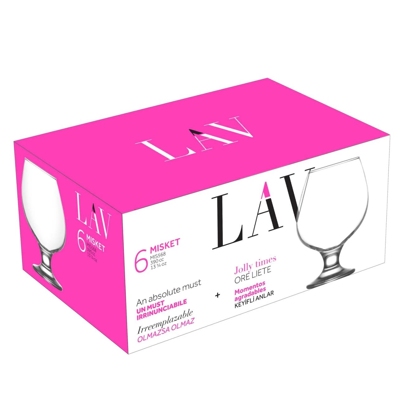 LAV MISKET 13.25 oz Brandy Glasses - 6 /Case