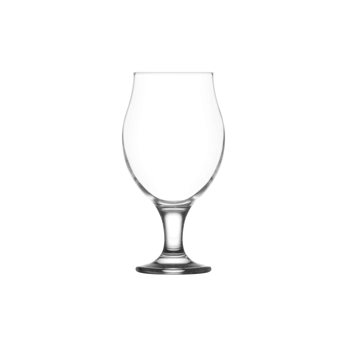LAV Angelina footed tulip beer glass, empty, clear lead-free glass