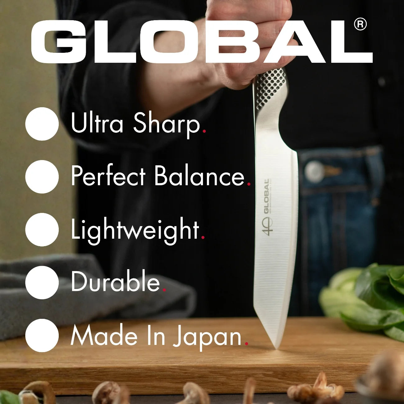 Global G-9 Bread Knife – 22cm Serrated Japanese Stainless Steel