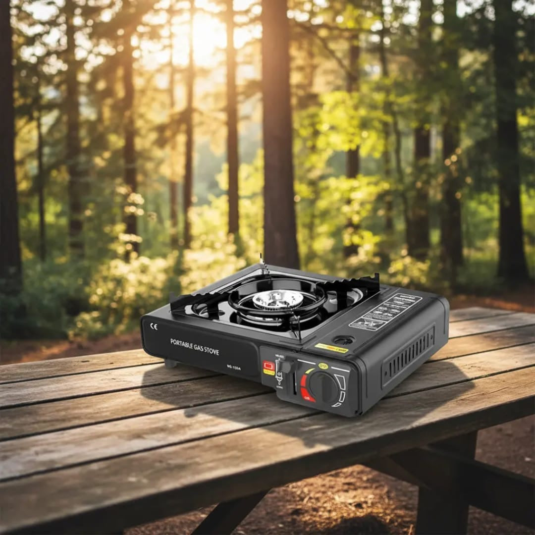 Portable Butane Gas Stove with Carry Case — Single Burner | Camping & Tabletop | IKIDO