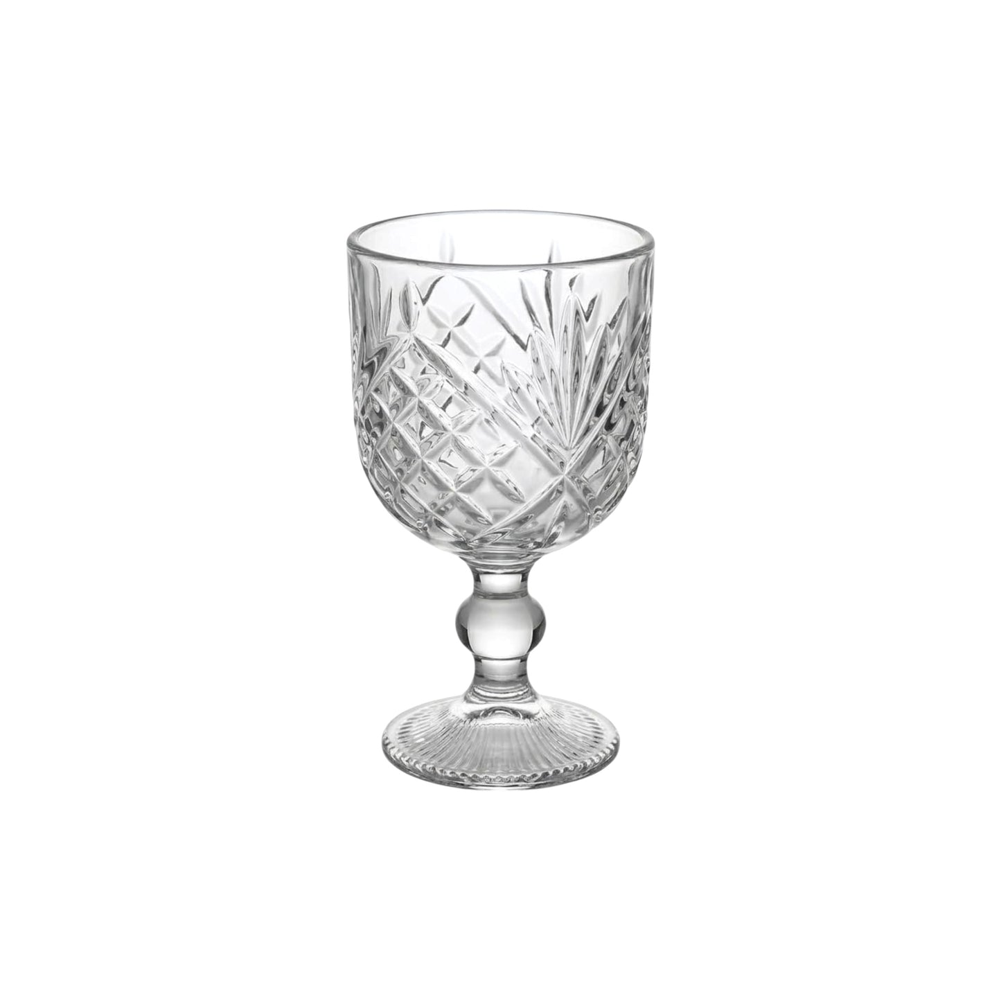 Crystal-Cut Vintage Wine Goblets 320ml — Set of 6