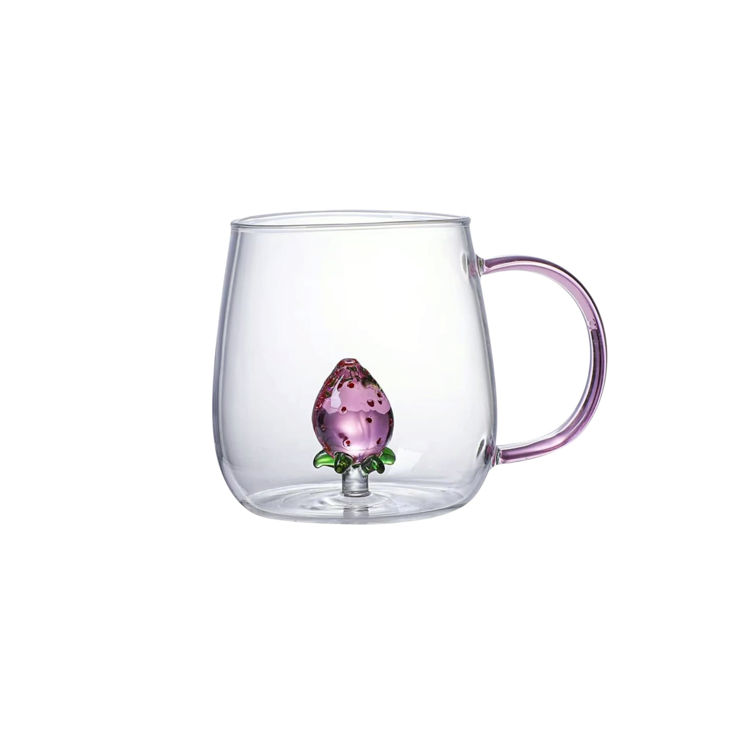 Strawberry Borosilicate Glass Mug 13.5 oz - 1Piece