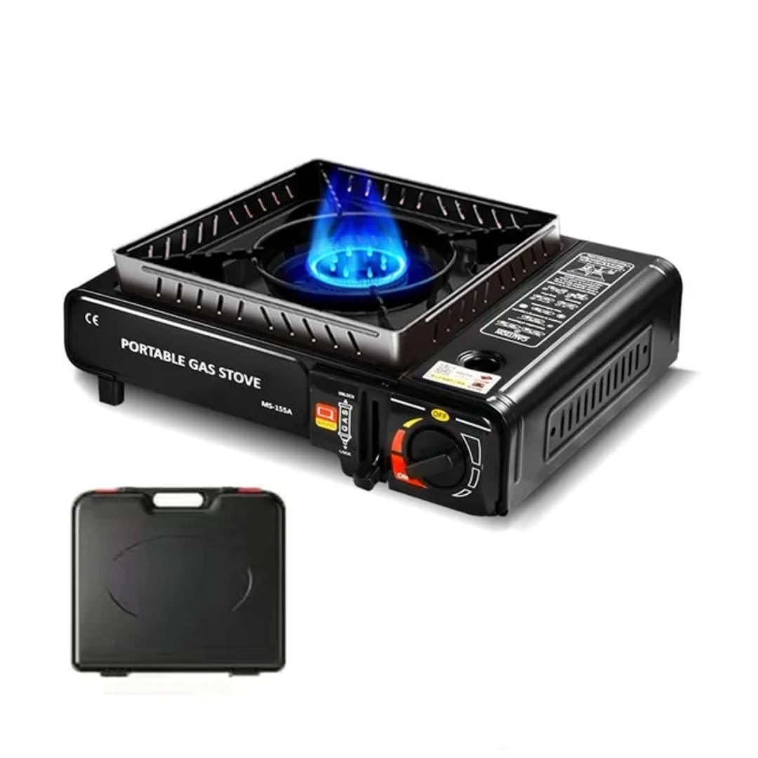 Portable Butane Gas Stove with Carry Case — Single Burner | Camping & Tabletop | IKIDO