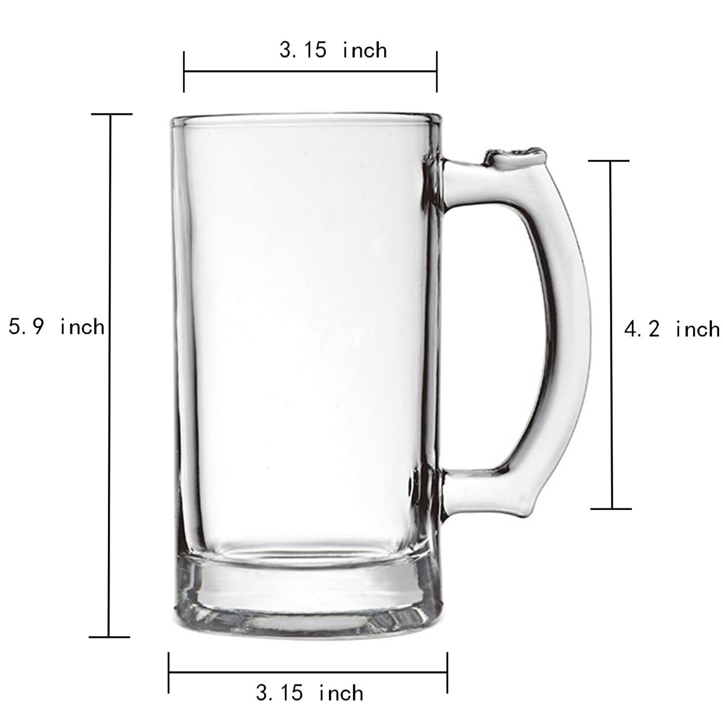 Beer Steins 17 Oz - Set of 2