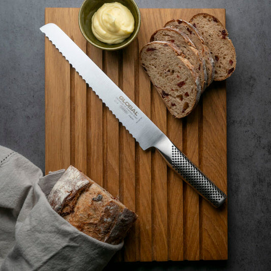 Global G-9 Bread Knife – 22cm Serrated Japanese Stainless Steel