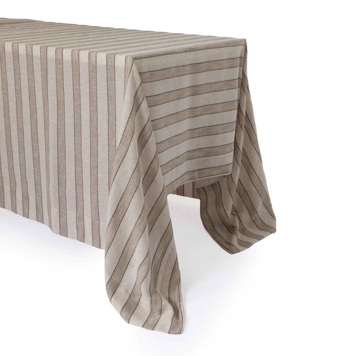 Loomé Home Linum Stripe Tablecloth – Linen Blend, 200 x 300 cm