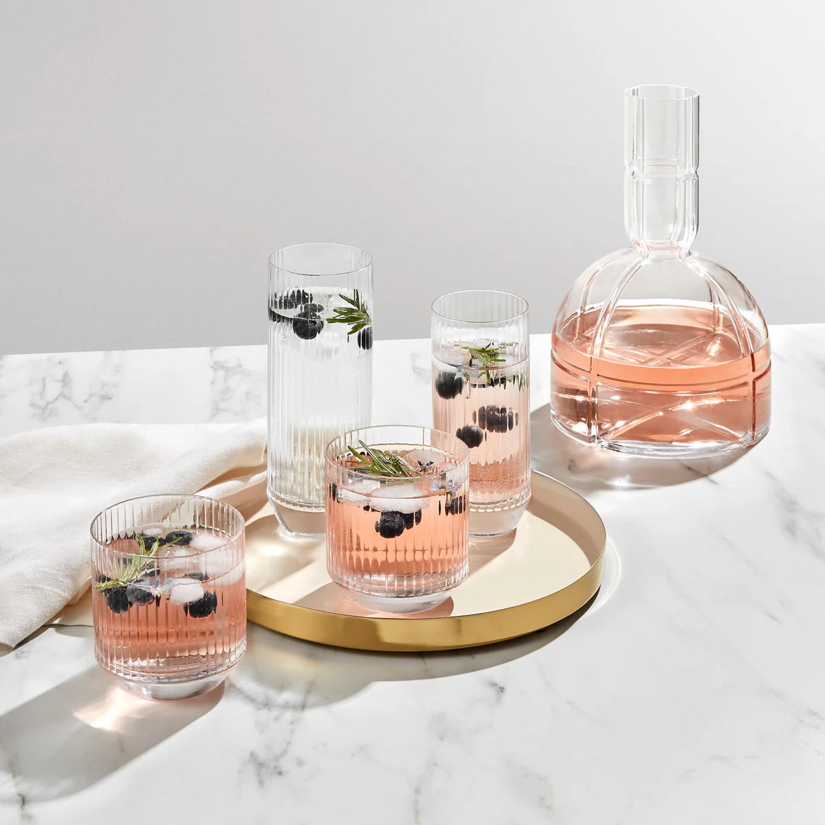 Crystal Highball Glasses - Nude Big Top - Set of 6