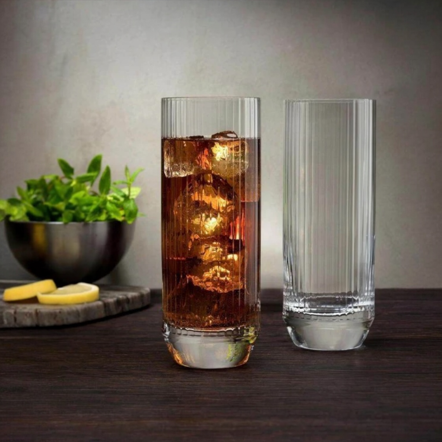 Crystal Highball Glasses - Nude Big Top - Set of 6