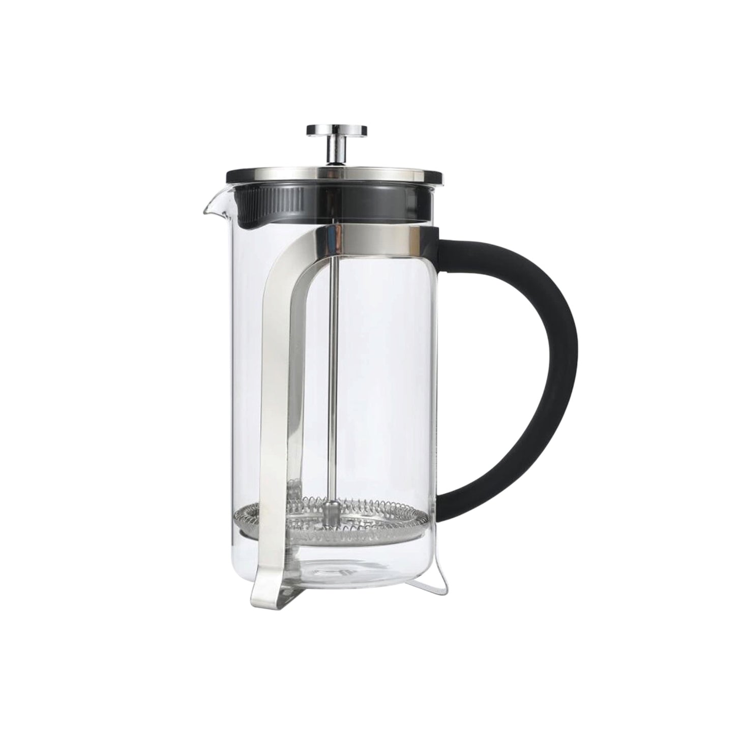Glass French Press Coffee Maker with Stainless Steel Frame