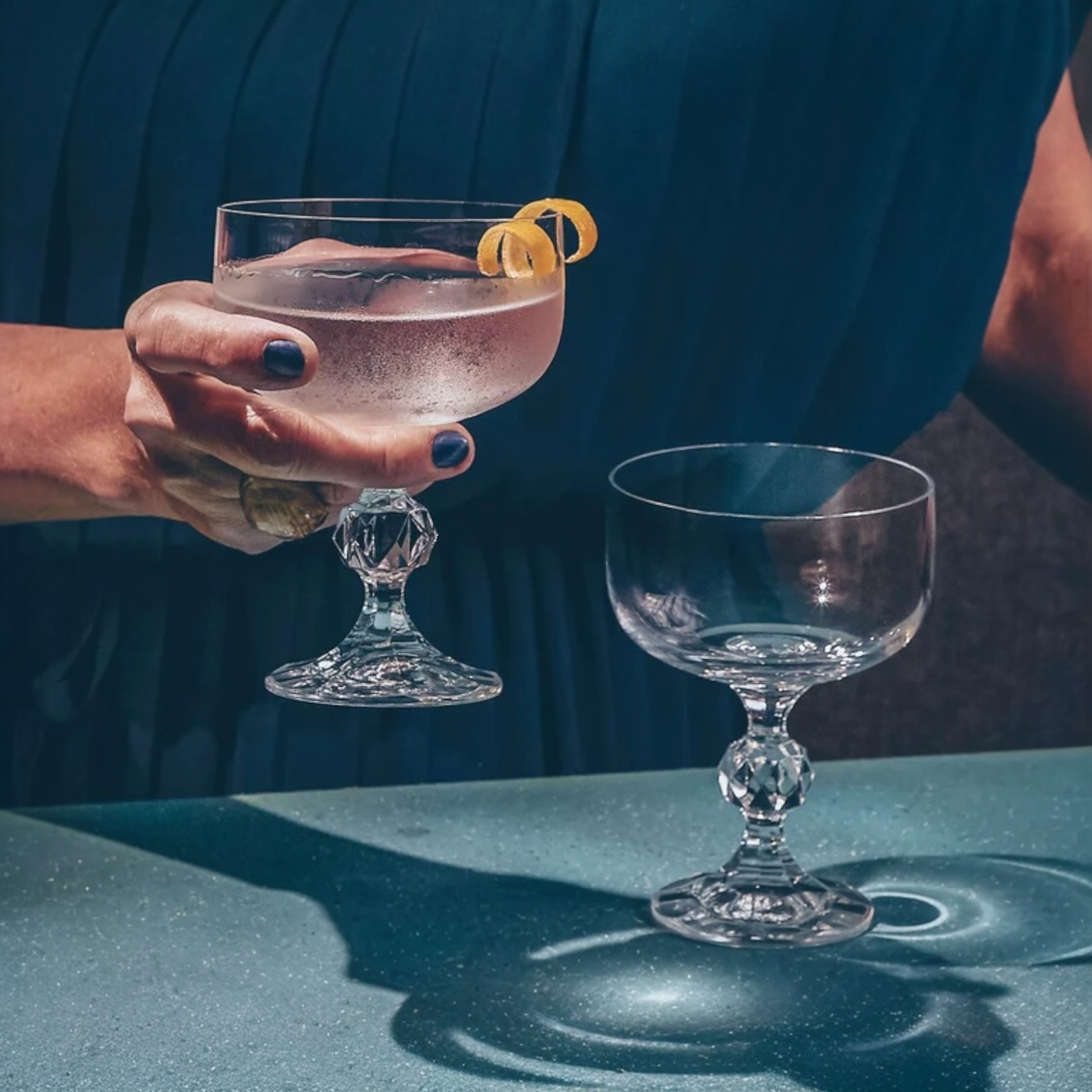 Crystal Coupe Cocktail Glasses 6.75 oz – Crystalex Claudia – Set of 6