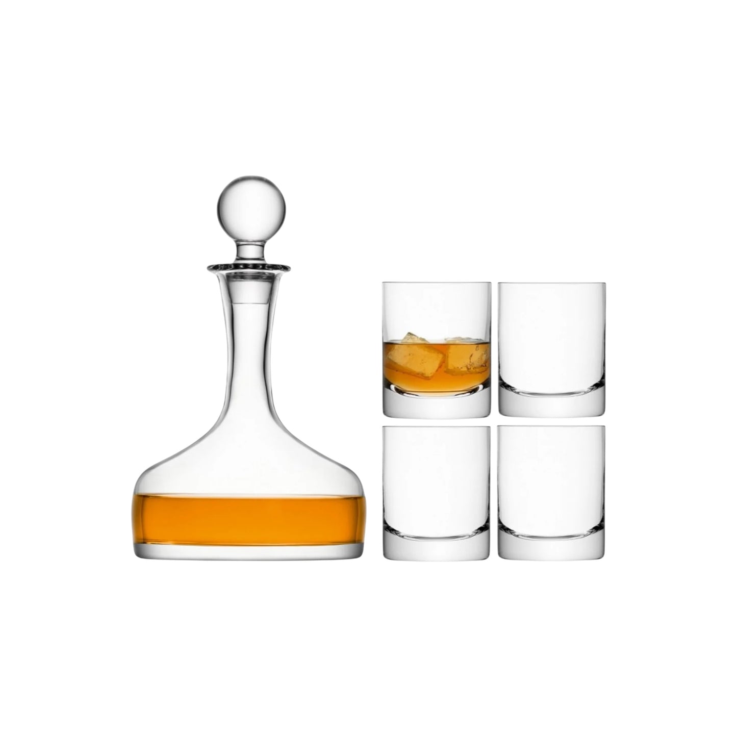 LSA Bar Crystal Whisky Set with Decanter & 4 Glasses – 1.6L / 250ml