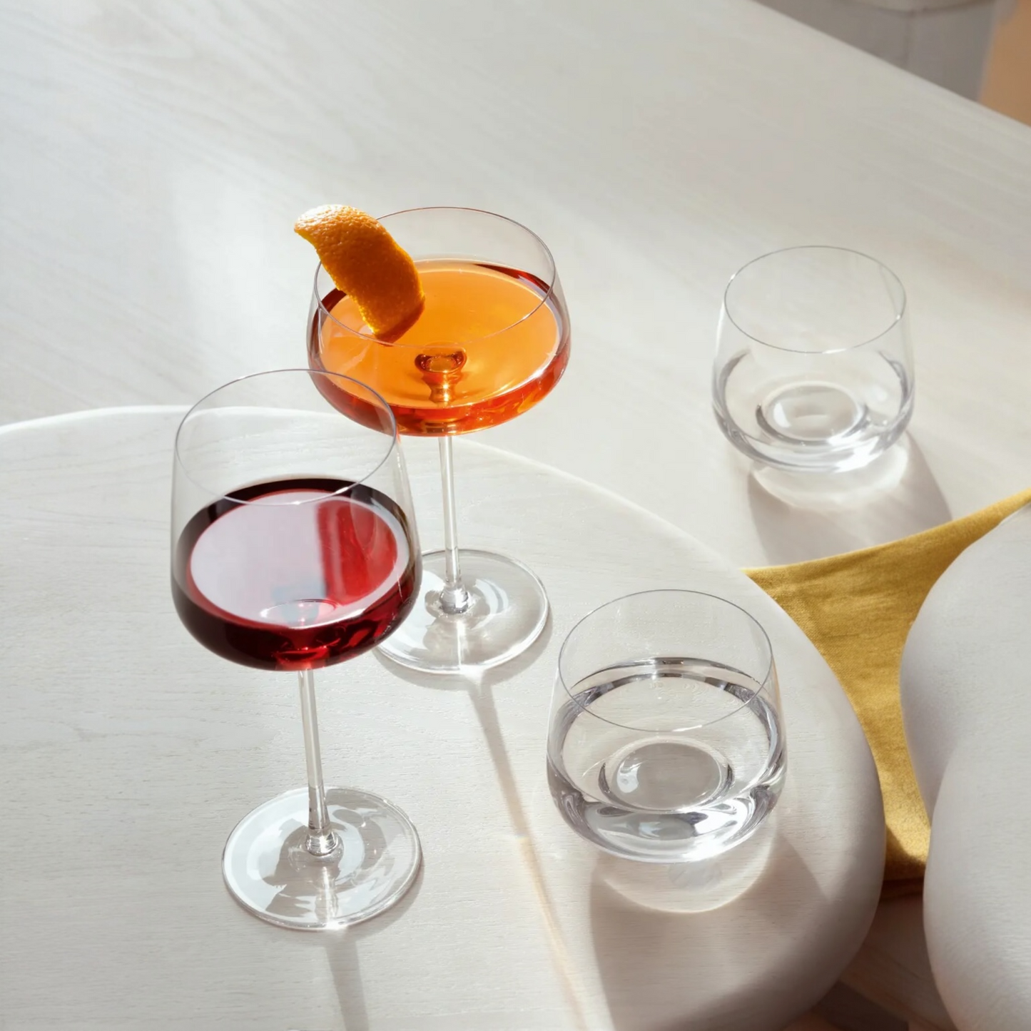 Crystal Champagne Coupe Saucers 300ml - LSA Metropolitan- Set of 4