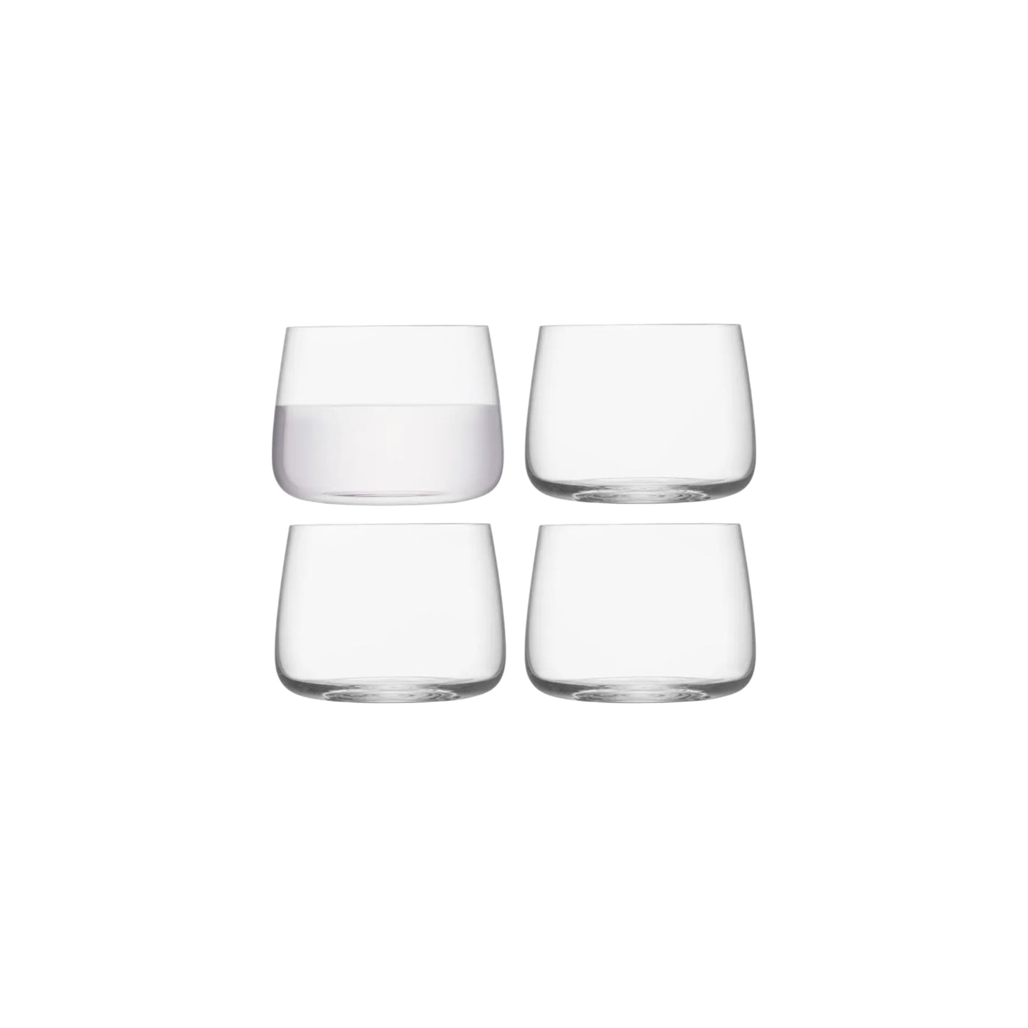 Crystal Stemless Wine Glasses 360ml - LSA Metropolitan- Set of 4