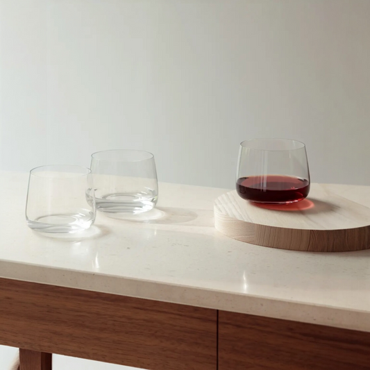 Crystal Stemless Wine Glasses 360ml - LSA Metropolitan- Set of 4