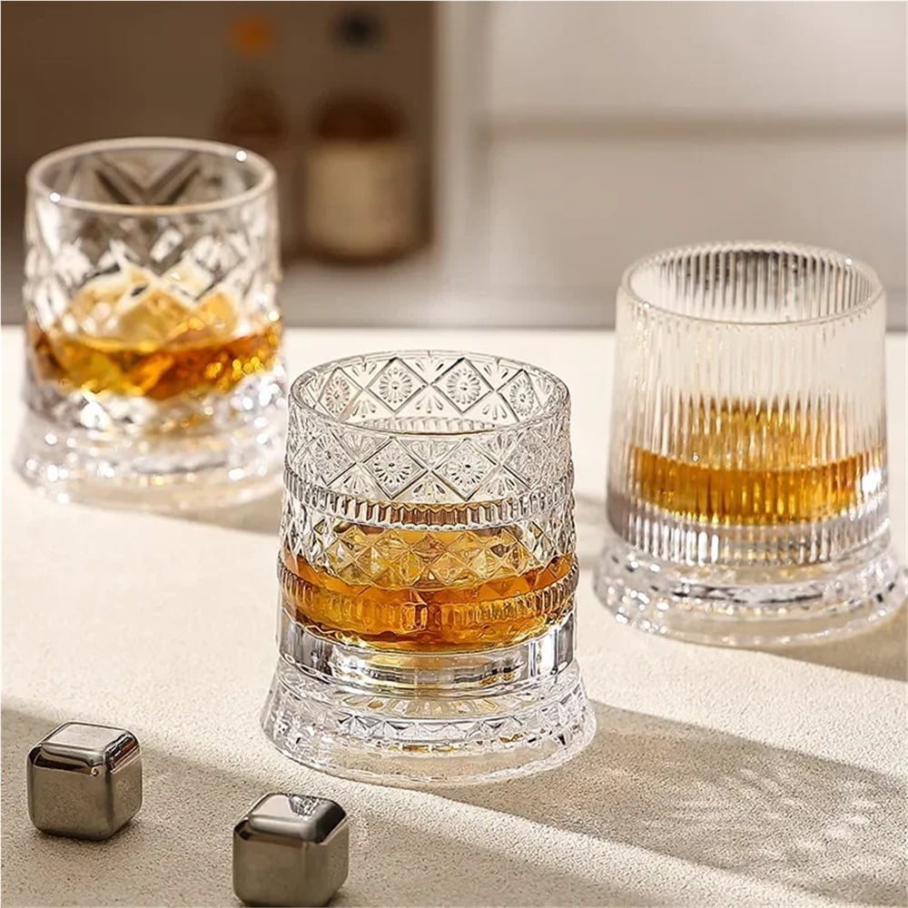 Spinning Crystal Whisky Glass 8.75oz - 1piece