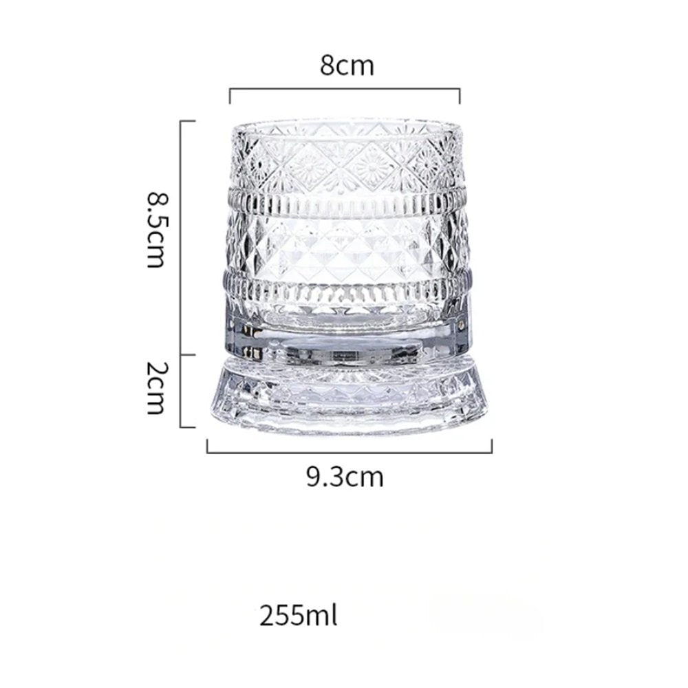 Spinning Crystal Whisky Glass 8.75oz - 1piece