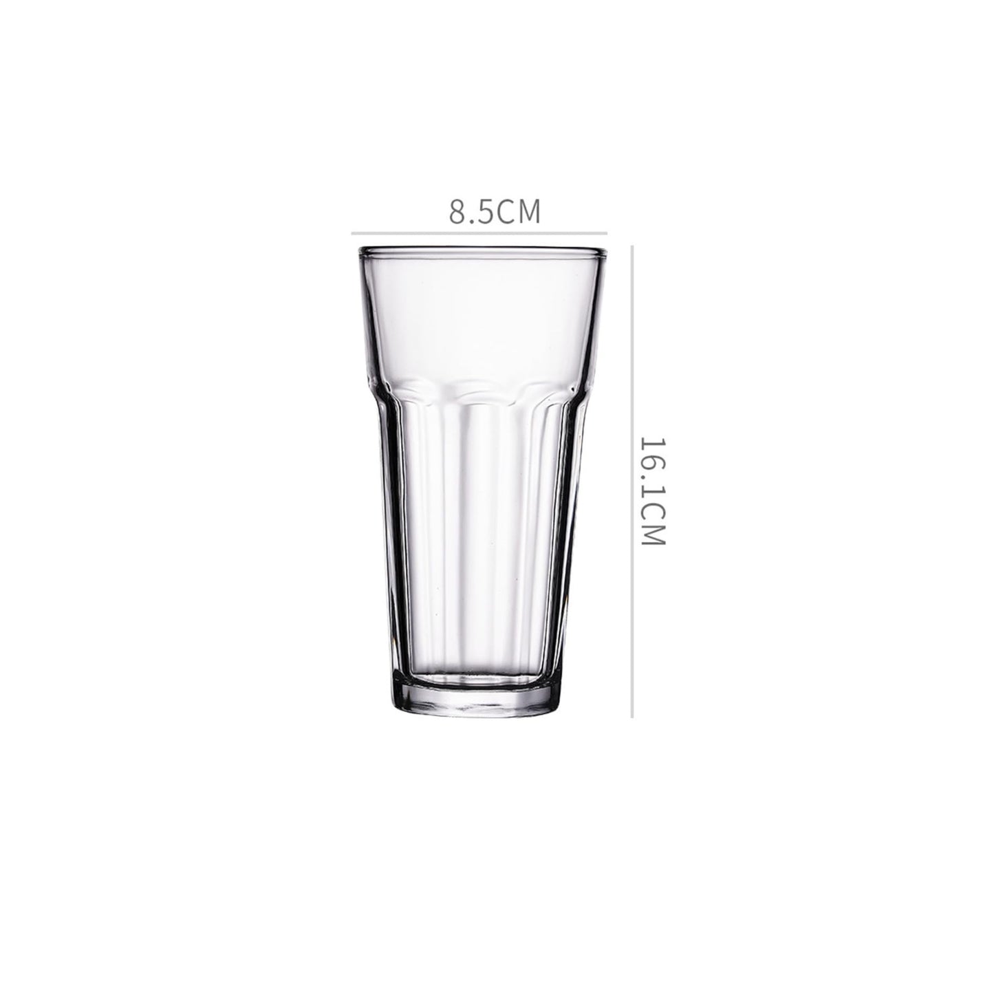Cooler Glasses 16 Oz - Classic Tall Drinking Glasses - Set of 6