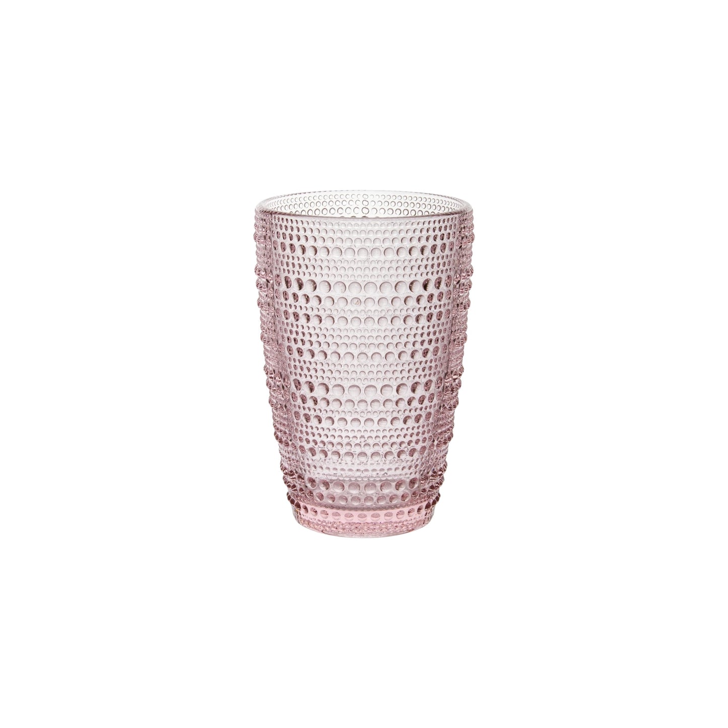 Pink Vintage Hobnail Highball Glasses 12.85 oz - Samantha Pynn - Set of 4
