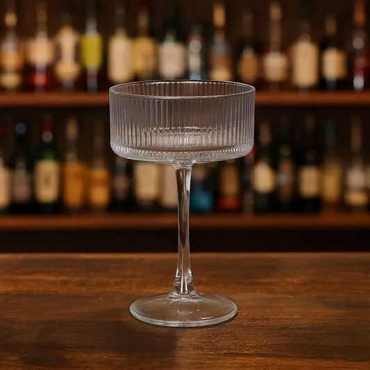 Ribbed Coupe Cocktail Glasses 9.8 oz - Cupcakes & Cashmere - Set of 4