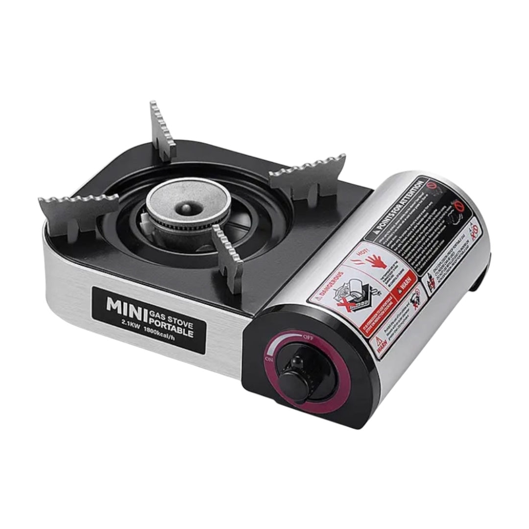Mini Portable Butane Gas Stove — 2.1kW | Camping & Tabletop Cooker | IKIDO