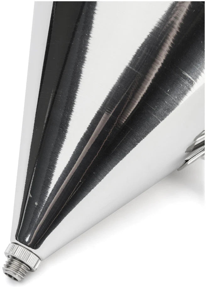Kwik Pro Piston Funnel with Stand – Stainless Steel, 2 Qt, 3 Nozzles - deBuyer