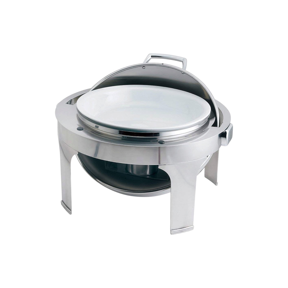 Round Chafing Dish with Nautilus Window Lid 7 Qt - Browne Harmony