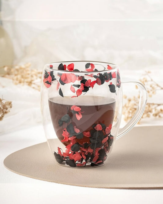 IKIDO 11.7 oz Insulated Double-Walled Coffee Cup with Floral Design - 1 /Case