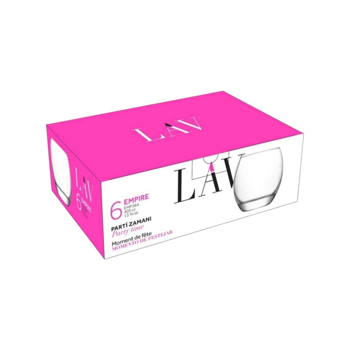 Soft Drink Glasses 13.75 oz - LAV Empire - Set of 6
