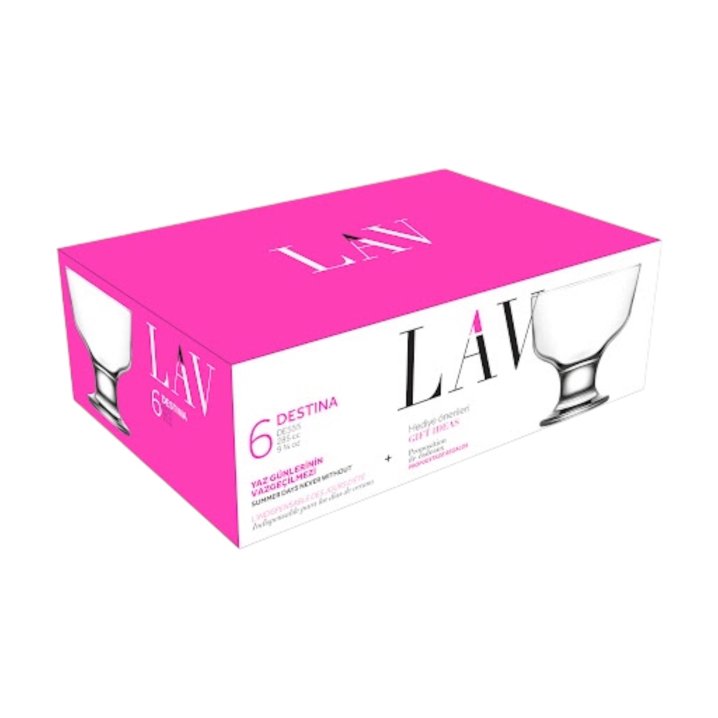 Ice Cream Serving Cups 9.5 oz - LAV DESTINA - Set of 6