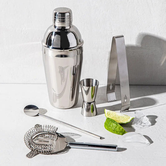 3 Piece Stainless Steel Cocktail Shaker – 8oz