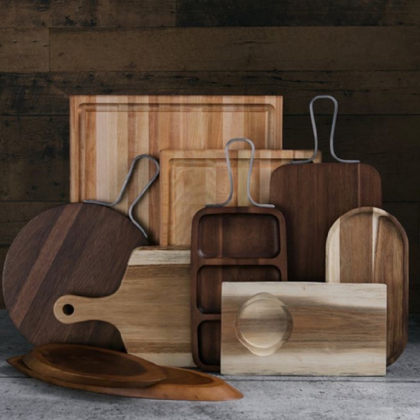 Rectangle 3-Section Acacia Wood Serving Board – 30.5 x 18 cm | Natural Charcuterie & Snack Tray