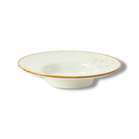 Gold Rimmed Risotto Plate 11.5” - Terra - 12 Pieces