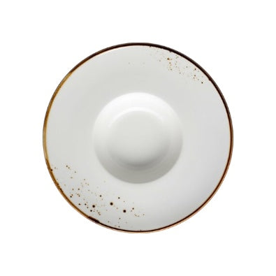 Gold Rimmed Risotto Plate 11.5” - Terra - 12 Pieces