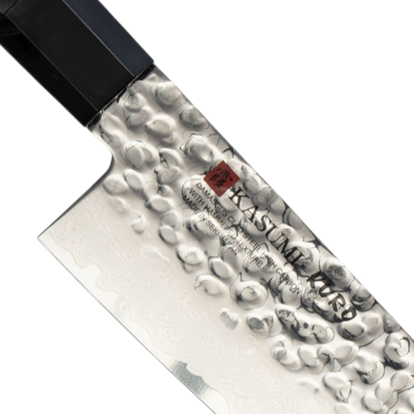 KASUMI Kuro Nakiri Knife 6.5” – Hammered Damascus Japanese Vegetable Knife