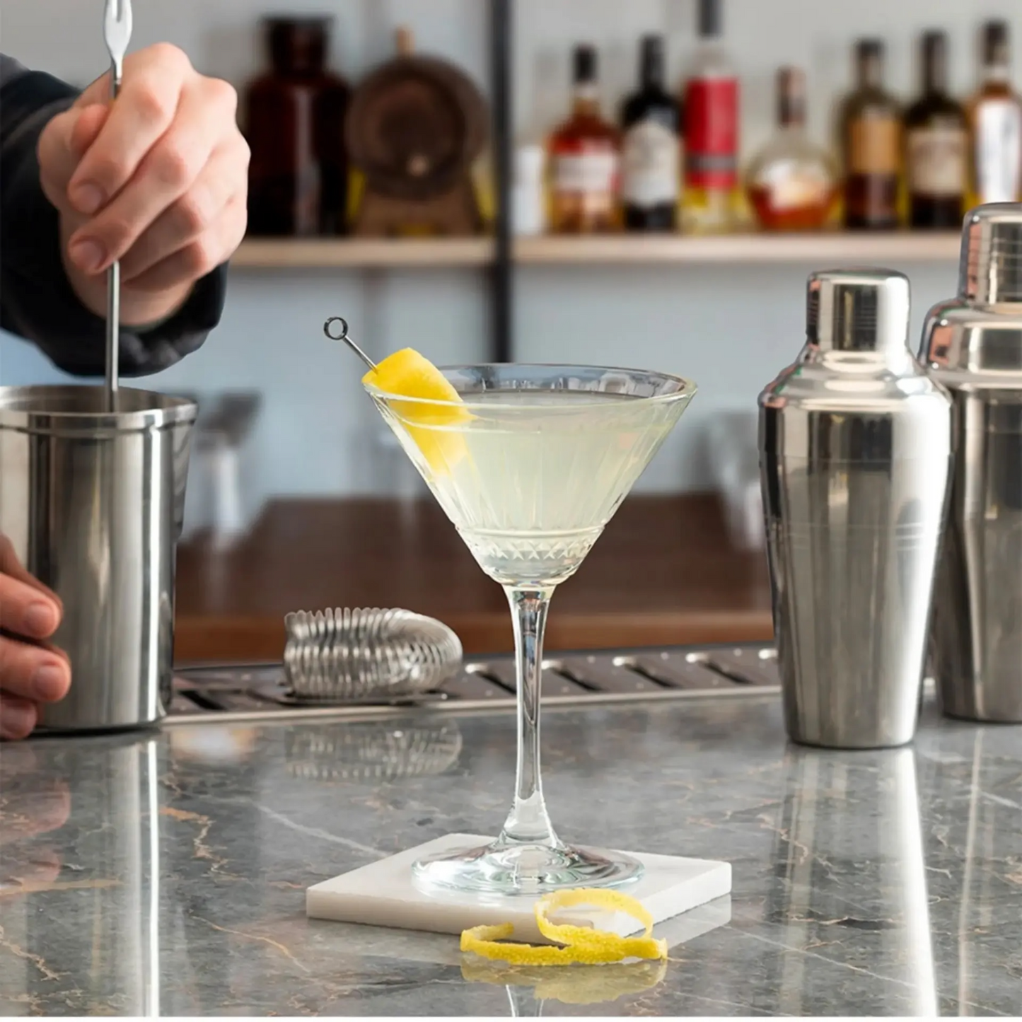 Ribbed Martini Glasses 7.5 oz - Pasabahce Elysia - Set of 12