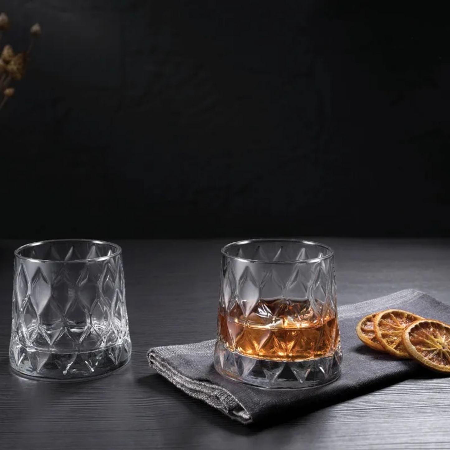 Whisky Glasses 10.25 oz - Pasabahce Leafy - Set of 6