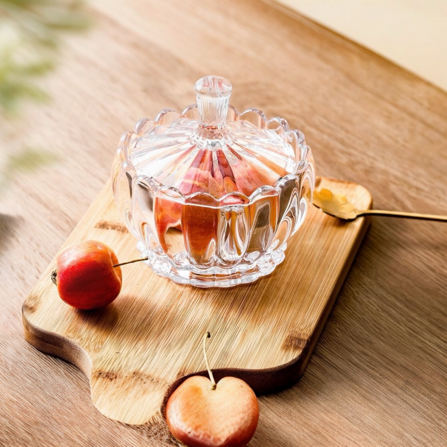 BLINKMAX Glass Sugar Bowl with Lid – 170 mL / 5.8 oz