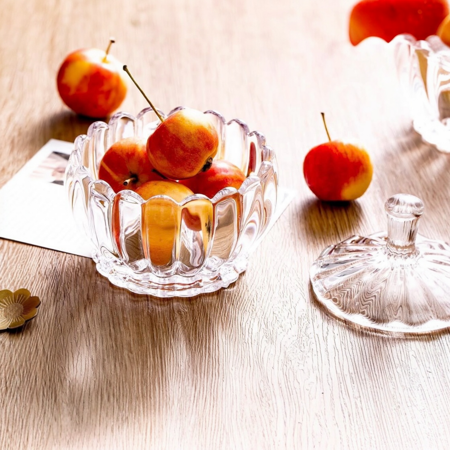 BLINKMAX Glass Sugar Bowl with Lid – 170 mL / 5.8 oz