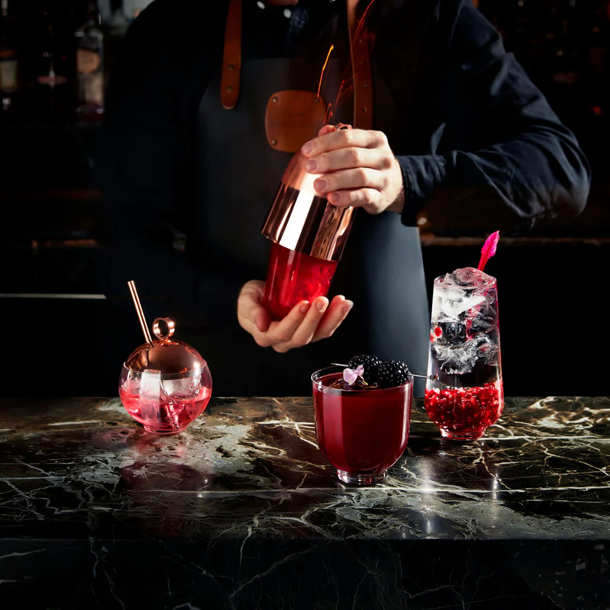 Crystal Long Drink Glasses 14.25 oz Highball- Nude Hepburn - Set of 6