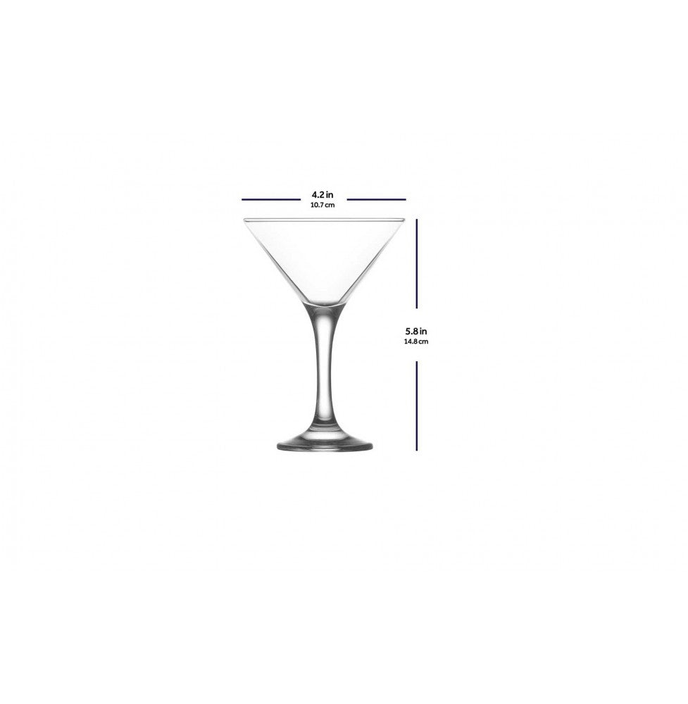 LAV MISKET 6 oz Martini Glasses - 6 /Case