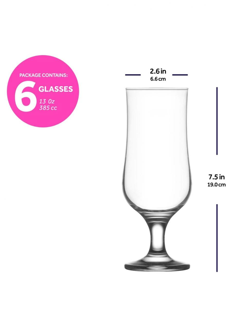 LAV NEVAKAR 13 oz Hurricane Cocktail Glasses - 6 /Case