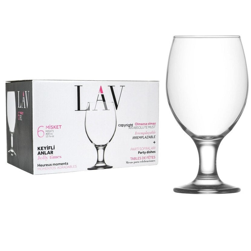 LAV MISKET 13.5 oz Beer Glass - 6 /Case